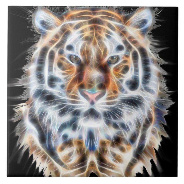 My Cat is Acting Up Tiger facial Energy Tile (Front)