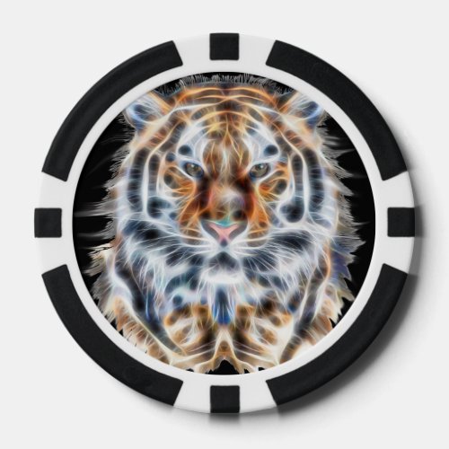 My Cat is Acting Up Tiger Portrait Energy Poker Chips