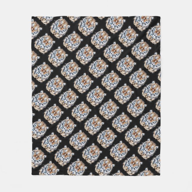 My Cat is Acting Up Tiger Style Energy Fleece Blanket (Front)