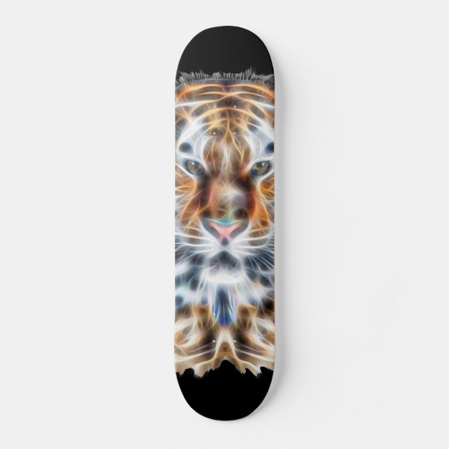My Cat is Acting Up Wild Tiger Energy Skateboard Deck (Front)