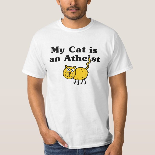 My Cat Is An Atheist T-Shirt (Front)