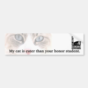 My Cat is Cuter Than Your Honor Student Bumper Sticker