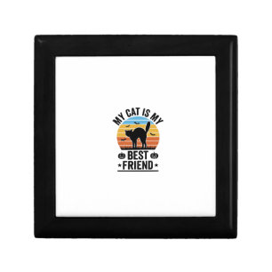 My Cat Is My Best Friend Vintage Cat Shirt Design_ Gift Box