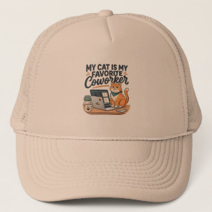 My Cat Is My Favorite Co-worker Trucker Hat