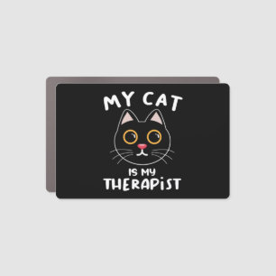 My Cat Is My Therapist Funny Cat Gift Car Magnet