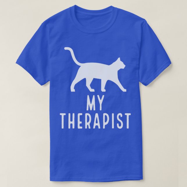 My Cat is My Therapist T-Shirt (Design Front)