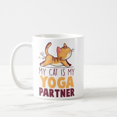 My Cat Is My Yoga Partner  Coffee Mug