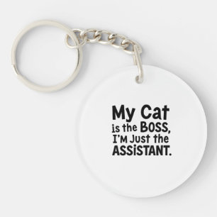 My Cat is the Boss Keychain