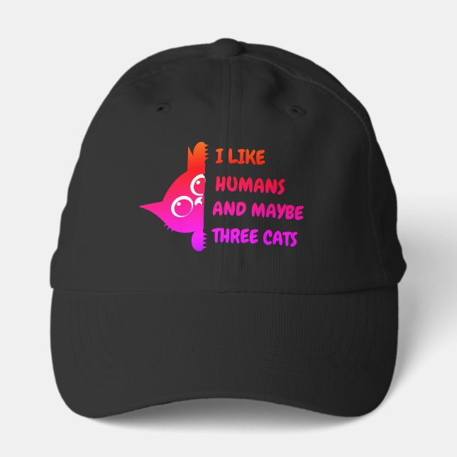 My cat likes baseball performance cap (Front)