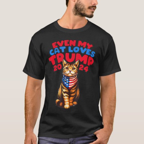 My Cat Loves Trump 2024  T_Shirt
