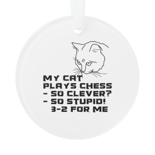 My Cat Plays Chess Ornament