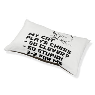 My Cat Plays Chess Pet Bed