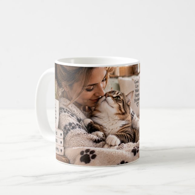 My Cat Thinks I'm Perfect Funny Cat Mug (Front Left)
