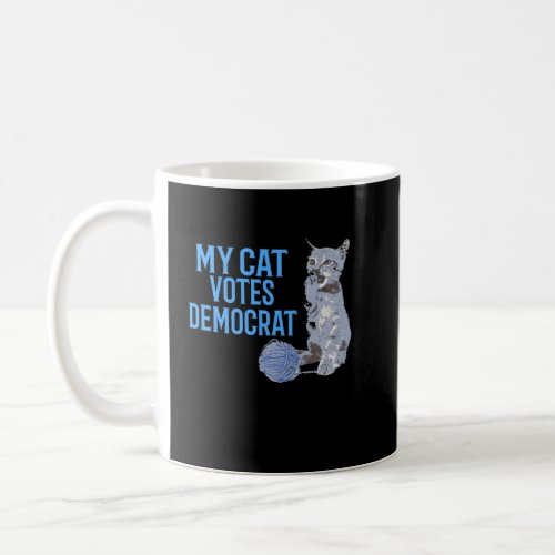 My Cat Votes Democrat Coffee Mug