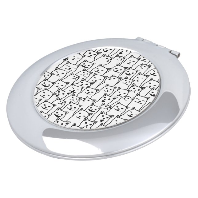 My Cat was right about you funny cats pattern Compact Mirror (Turned)