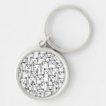 My Cat Was Right About You Funny Cats Pattern Keychain at Zazzle