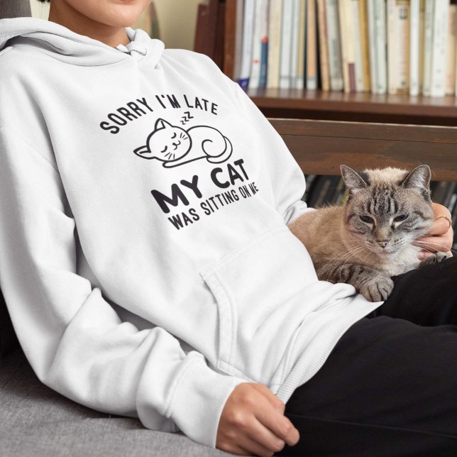 My Cat Was Sitting On Me Hoodie (cat hoodie)