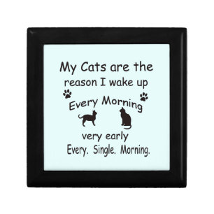My Cats are the Reason I Wake Up Jewelry Box