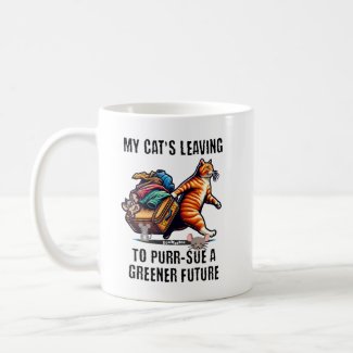 My cat's leaving funny coffee mug