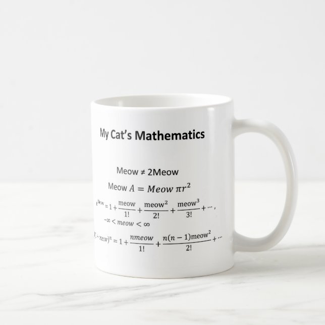 My Cat's Mathematics Mug (Right)
