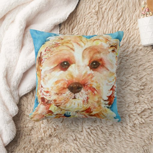 My cavapoo puppy "Ollie". Throw Pillow Zazzle