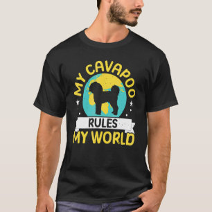 My Cavapoo Rules My World Dog  Puppy Owner T-Shirt
