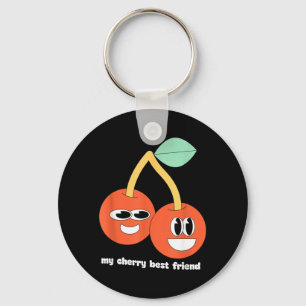 My Cherry Friend Fruit Pun Kawaii Funny Graphic Keychain