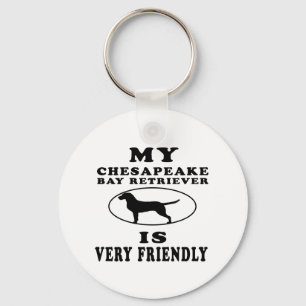 My Chesapeake Bay Retriever is very friendly Keychain