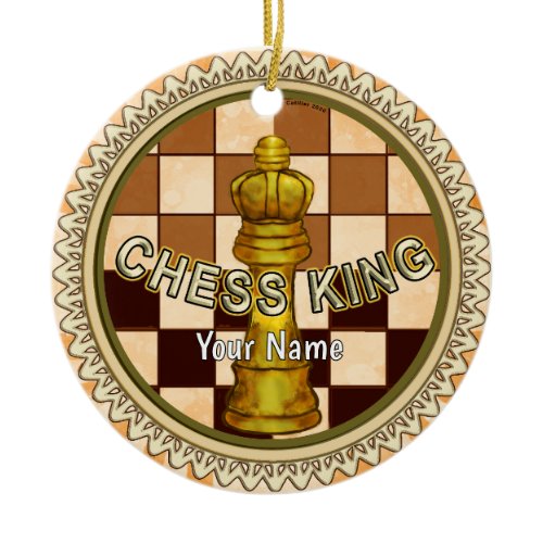 My Chess King Ceramic Ornament