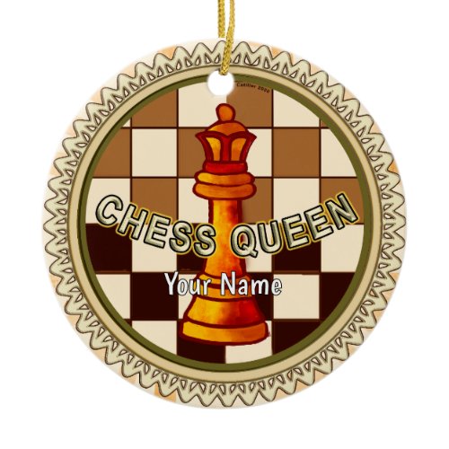 My Chess Queen  Ceramic Ornament