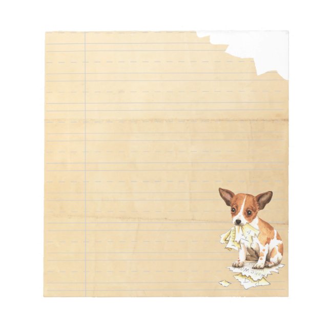 My Chihuahua Ate My Homework Notepad (Front)