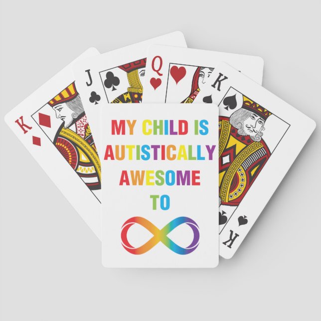 My Child Autistically Awesome Infinity Poker Cards (Back)