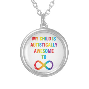My Child Autistically Awesome Infinity Silver Plated Necklace