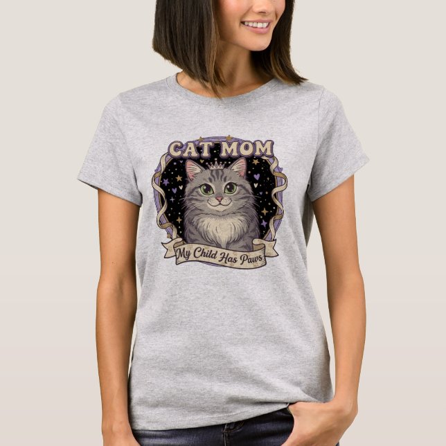My Child Has Paws Cat Mom Tee (Front)
