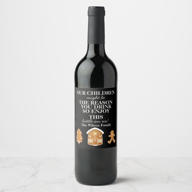 My Child Might Be the Reason You Drink Wine Label  (Front)
