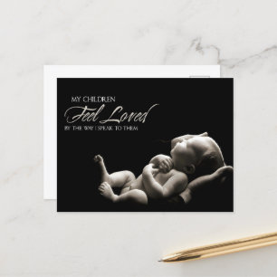 "My children feel loved" Motivation Affirmation Postcard