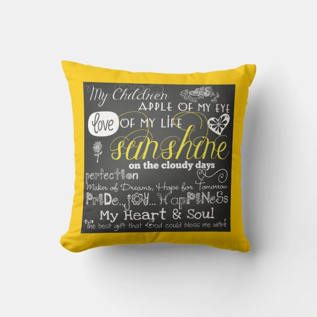 My Children Love and Inspiration Pillow (Front)