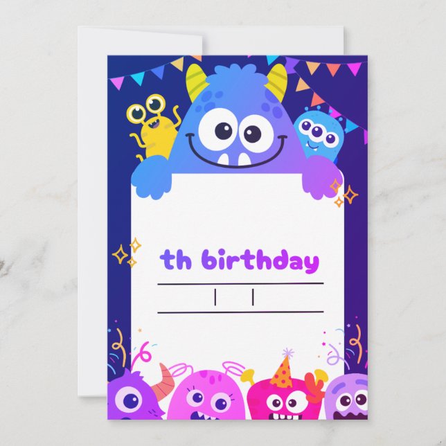 My child's birthday invitation card  (Front)