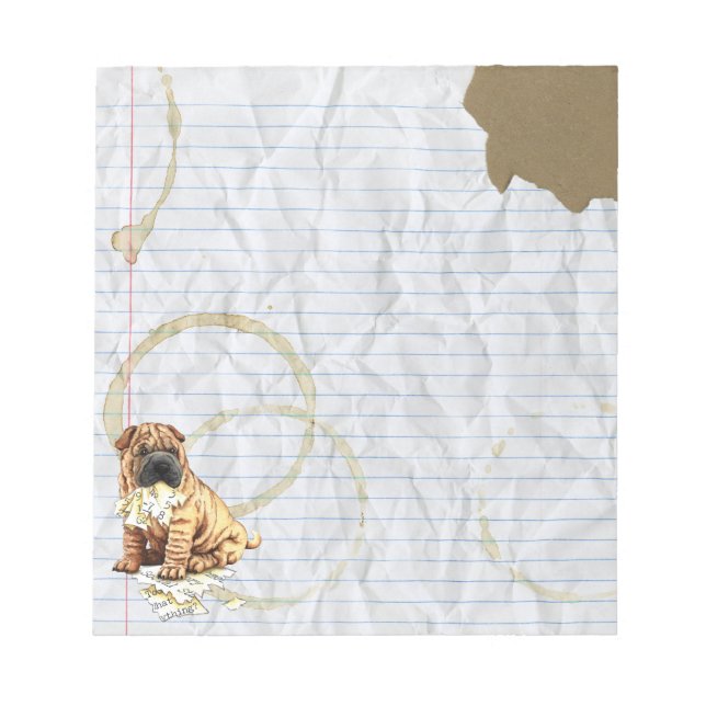 My Chinese Shar-Pei Ate My Lesson Plan Notepad (Front)