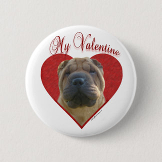 My Chinese Shar-Pei Valentine Button