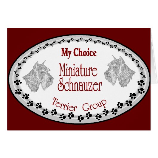 my choice mini schnauzer cards (Front Horizontal)
