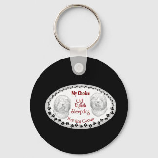 my choice old english sheepdog keychain