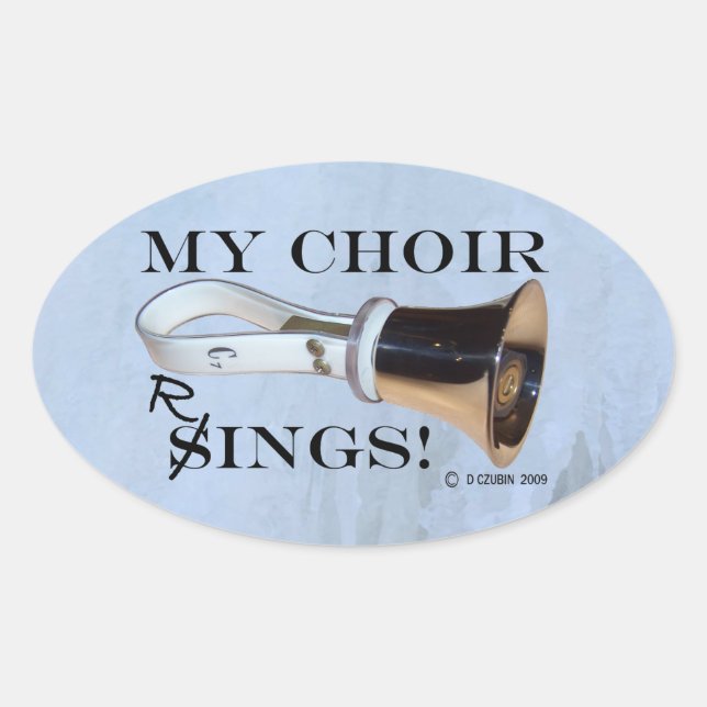 My Choir Rings Oval Sticker (Front)
