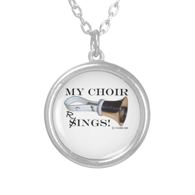 My Choir Rings Silver Plated Necklace (Front)