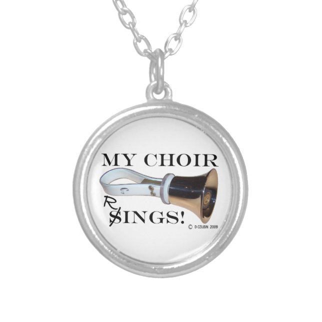My Choir Rings Silver Plated Necklace (Front)