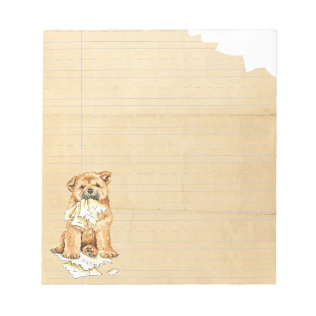 My Chow Chow Ate My Homework Notepad (Front)