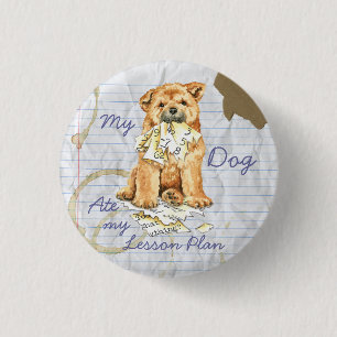 My Chow Chow Ate My Lesson Plan Pinback Button