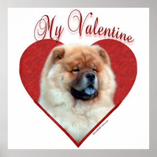 My Chow Chow Valentine Poster