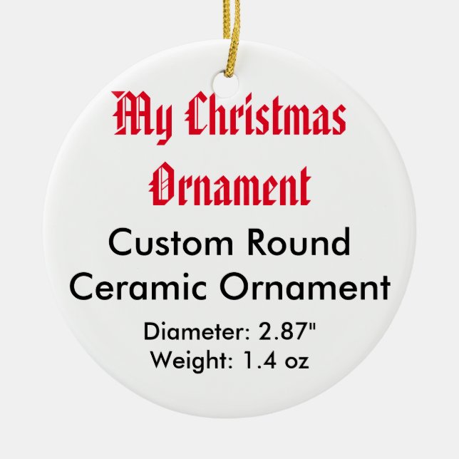 My Christmas Custom Ceramic Flat Ornament (Round) (Front)