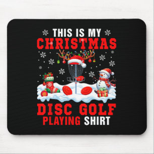 My Christmas Disc Golf Playing Shirt Santa Equipme Mouse Pad